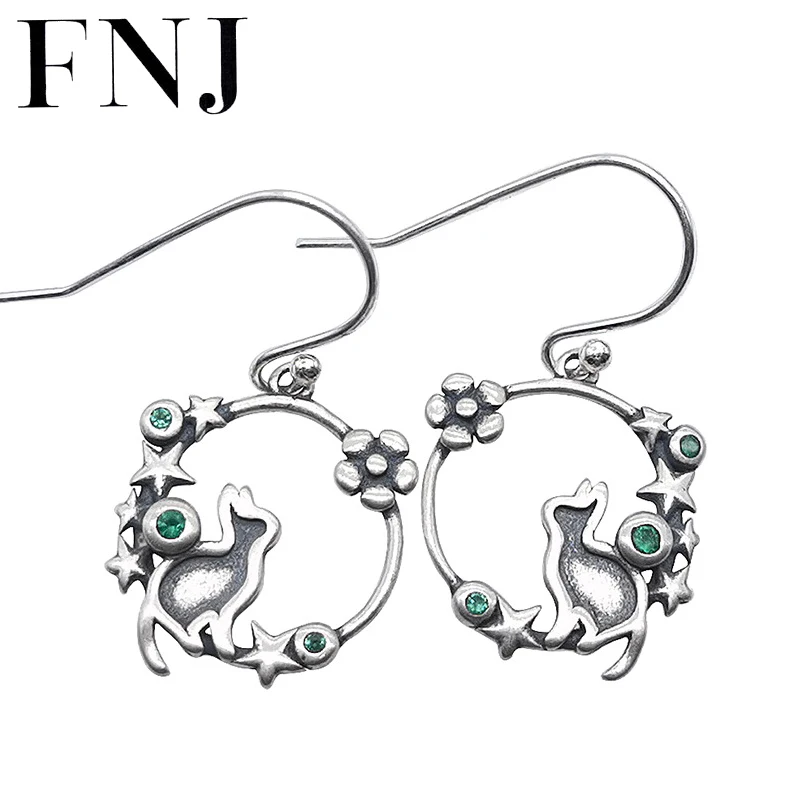 

Серьги-подвески женские из серебра 925 пробы, с зеленым цирконием