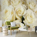Самоклеящиеся 3D-обои на заказ, красивые современные украшения для гостиной, спальни, столовой, с желтыми розами
