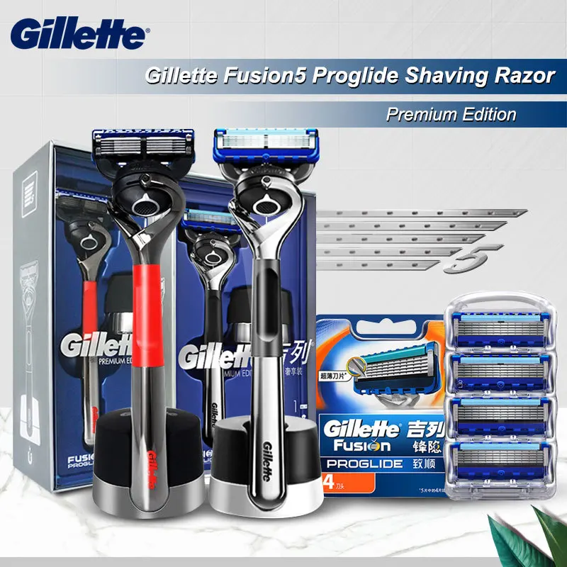 Gillette Fusion 5 Proglide Ограниченная серия Премиум безопасная ручная бритва прямая со