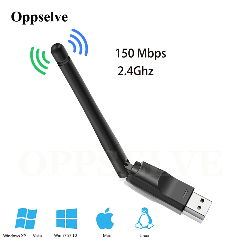 

New WIFI USB Adapter MT7601 150Mbps 2.4 ghz Antenna Wi-fi Antenna Wireless PC Network Card 802.11ac Network Adapter USB Ethernet
