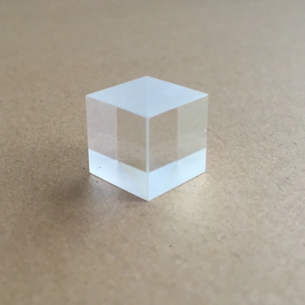 Optical Glass Glued Triangular Prism beam Splitter 15*15*15mm 2:8 Splitting Cube Mitsubishi Mirror splitting prism | Инструменты