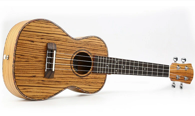 Горячая Распродажа 23 дюймов 4 струны Зебра деревянная Гавайская гитара палисандр