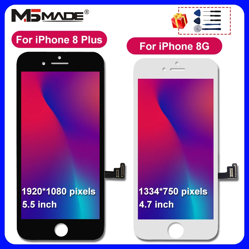 

AAAAA качественный экран для iPhone 8 8G LCD экран Идеальный 3D сенсорный дигитайзер Запасные части для iPhone 8P дисплей