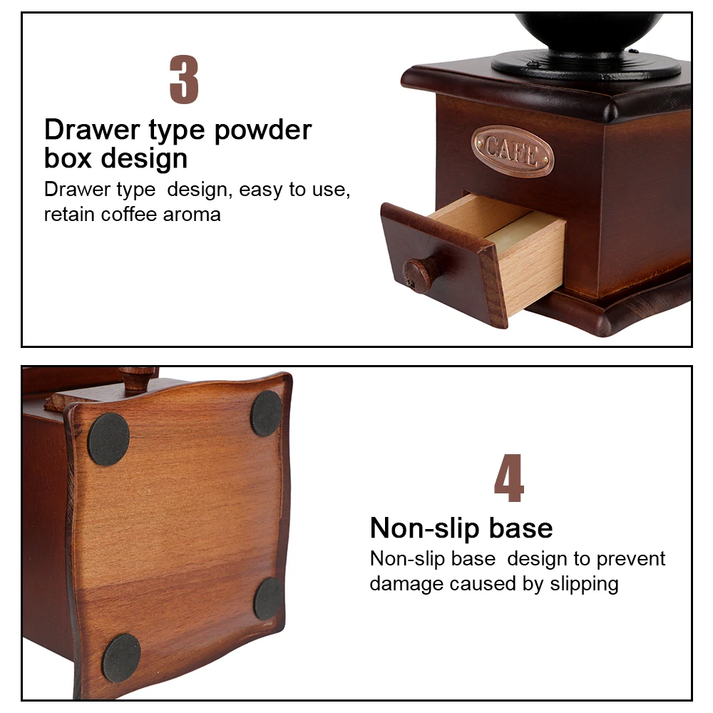 Мини мельница для специй шлифовальный Деревянный Колесо обозрения Ретро