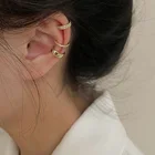 Набор каффов для ушей, серьги-клипсы, изящные каффы для ушей, поддельные серьги для пирсинга для женщин, трендовая бижутерия, подарок 2021, 3 шт.