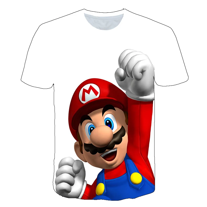 

Summer Men's T-Shirt Anime Harajuku Mary Hip Hop Cartoon Loose Breathable Fun Print Pattern Casual Top