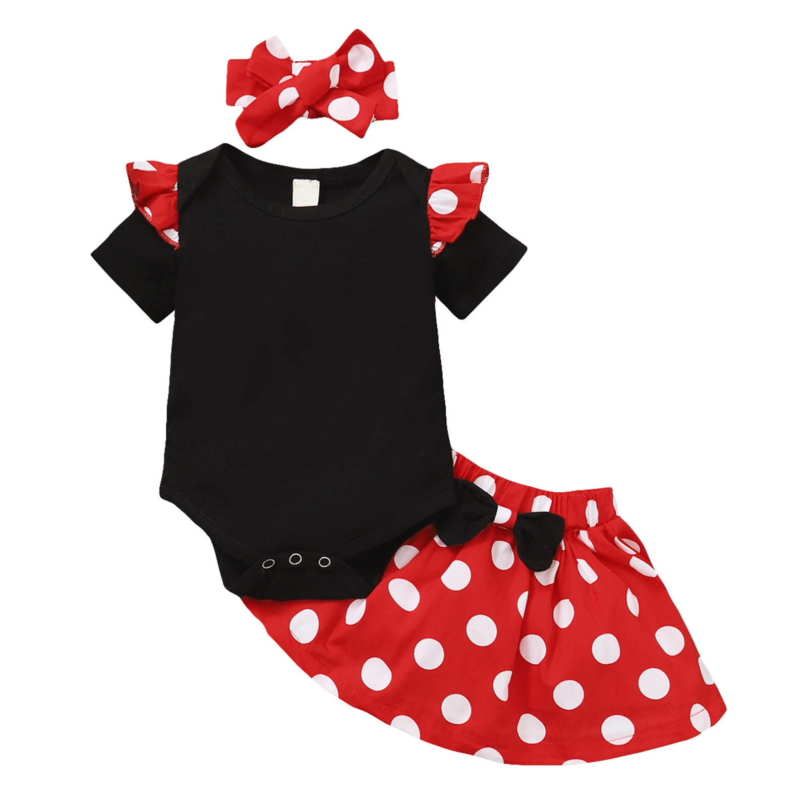 

Платье для маленьких девочек Двухсекционная одежда из двух вещей черно-футболка с короткими рукавами и круглым воротником, детский комбине...