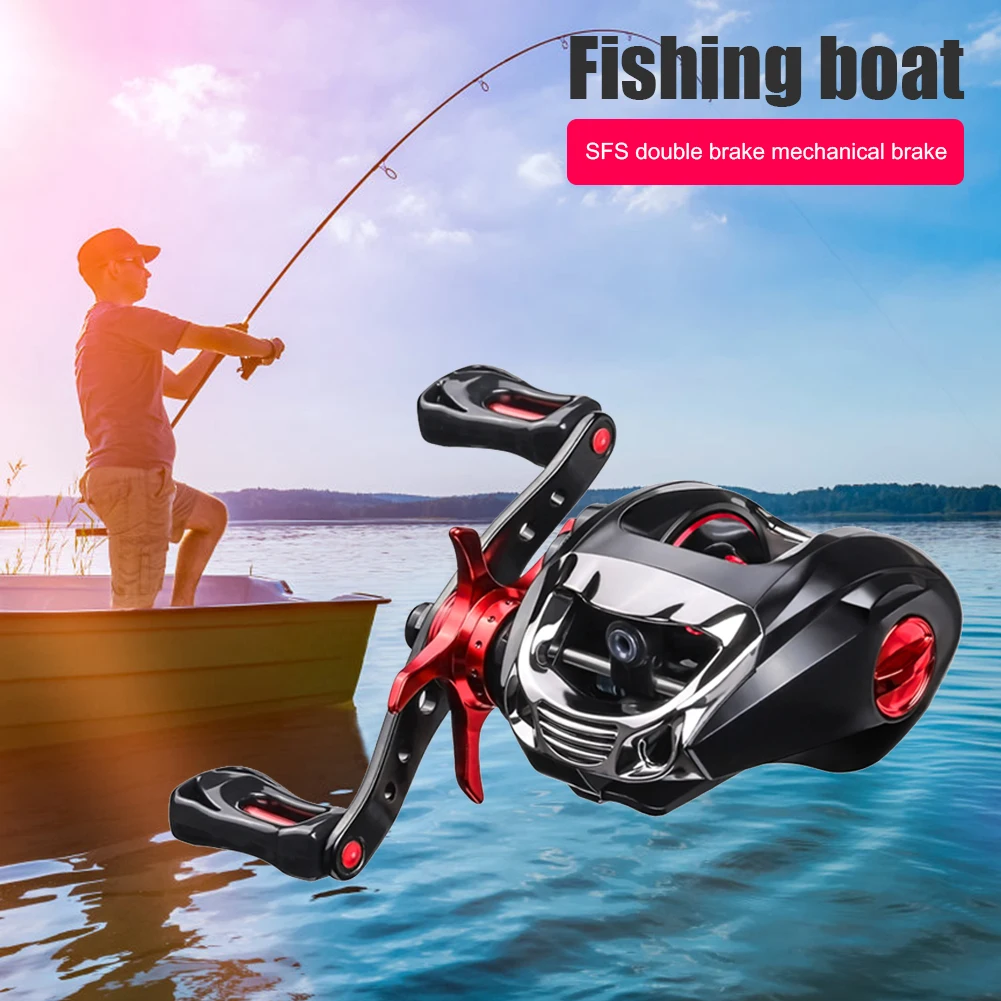 

Double Brake System Fishing Reel Gear Ratio Drip Wheel 12+1BB Max Drag 8kg 6.3:1 for Outdoor Fishing Portable Accessory