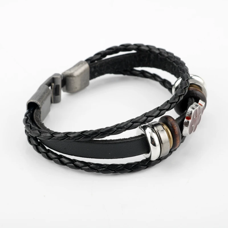 Браслет веревочный с красными облаками аниме Akatsuki мужские и женские аксессуары