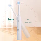 Электрическая зубная щетка, водонепроницаемая ультразвуковая моющаяся отбеливающая зубная щетка с автоматическим таймером, перезаряжаемая