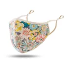 Элегантная маска для рта, маска из хлопчатобумажной ткани с цветочным принтом, противопылевая маска для лица с цветочным узором, многоразовая дышащая маска для рта