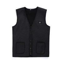 5 areas men heated vest smart heating cotton vest usb infrared electric heating vest women outdoor thermal winter warm jacket