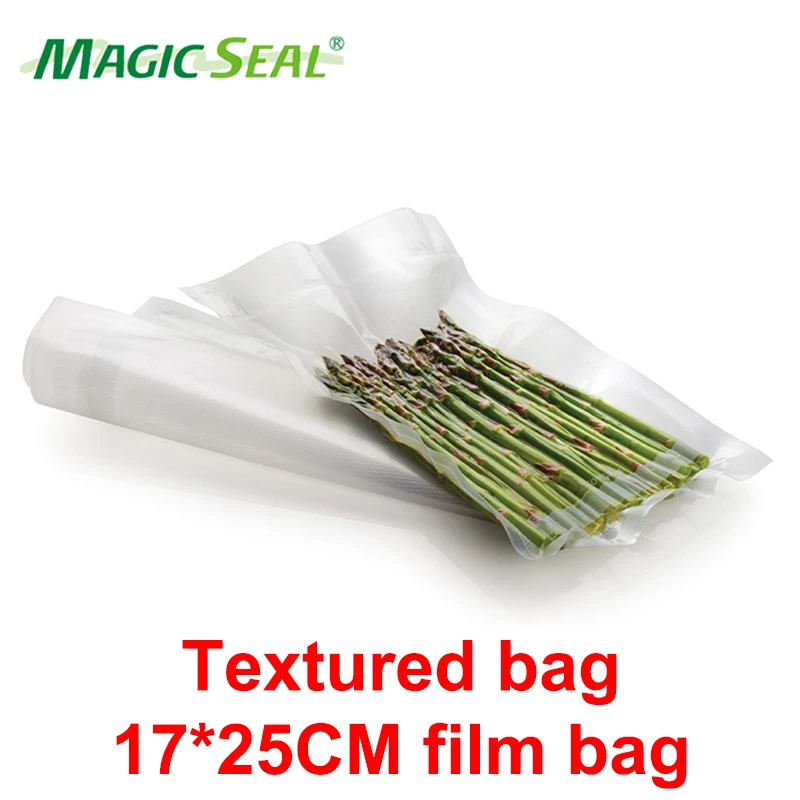 

MAGIC SEAL 100pcs Kitchen Food Vacuum Sealer Bag Food Saver Storage Vacuum Packaging Bags Kitchen Accessories BPA-Free 17*25CM
