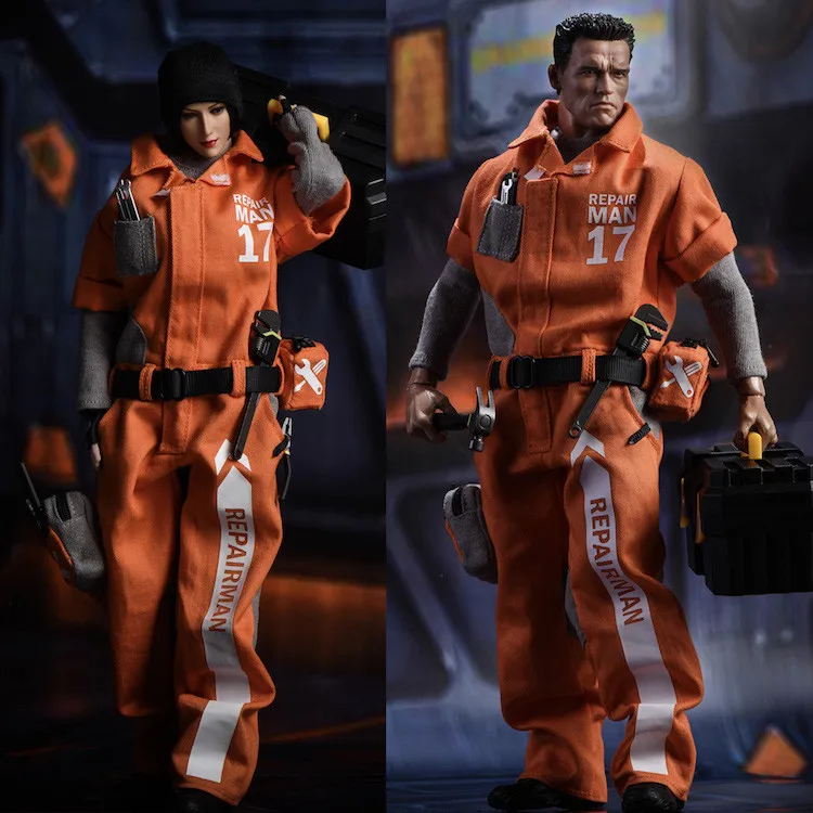 Vstoys 1/6 мужская женская одежда для солдат комплект Ремонтный костюм агента 12