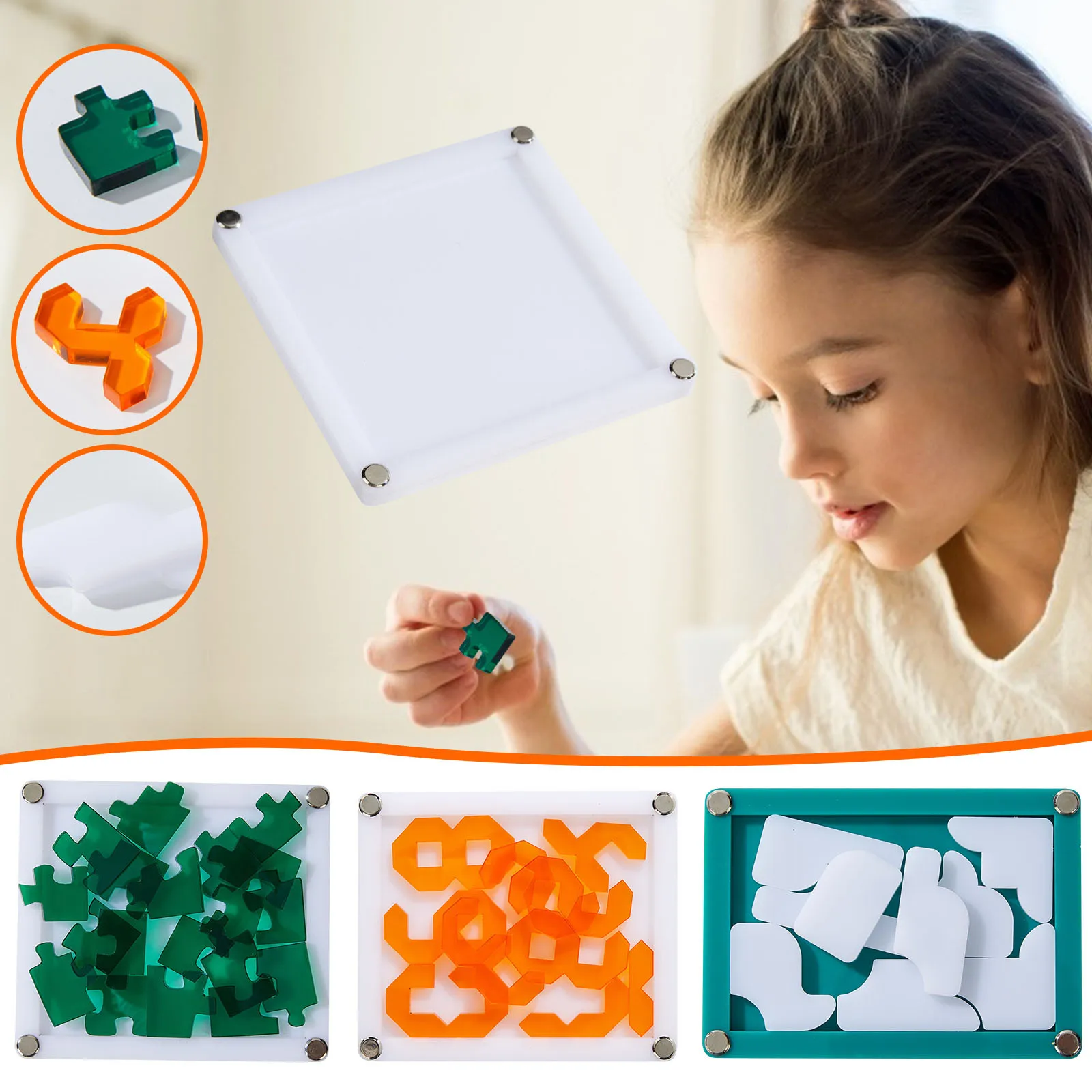 Прозрачный акриловый пазл с высокой степенью сложности неправильной формы для