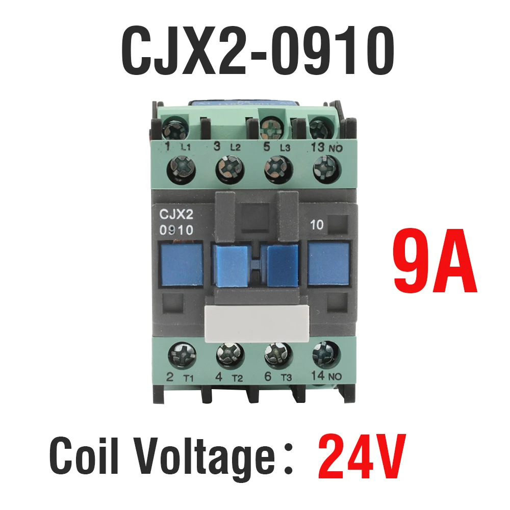 0910-24V CJX2-1210 1810 0910 2510 LC1 контактор переменного тока 110V ac 12A 50 Гц/60 Гц оригинальная lc1-D1210 12V 24V 36V 48V 110V 220V 380V - Цвет: 0910-24V