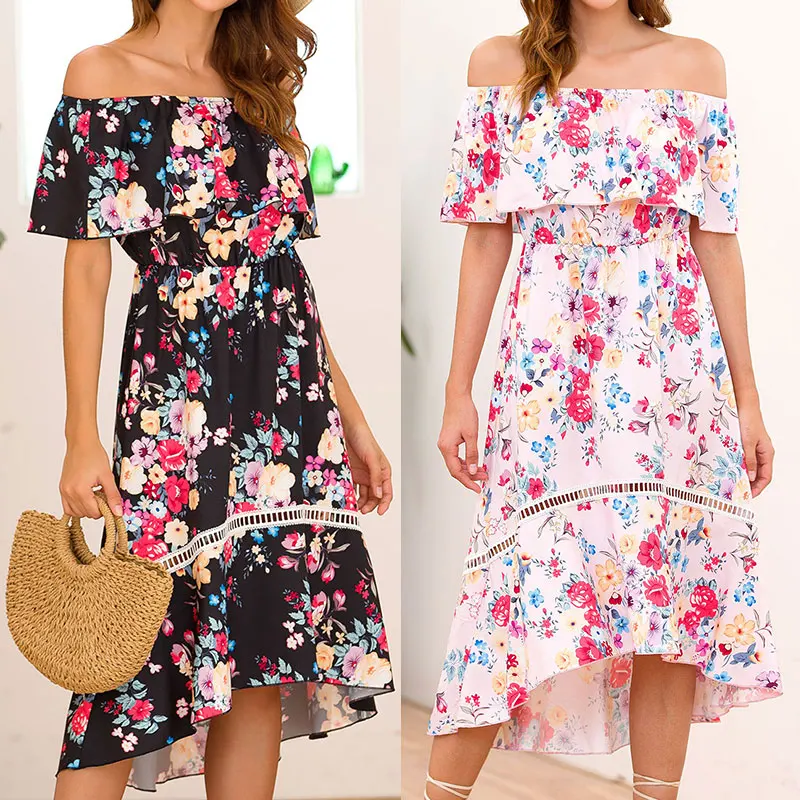 Летние пикантные вечерние платье с разрезом на шее милое Для женщин рукав