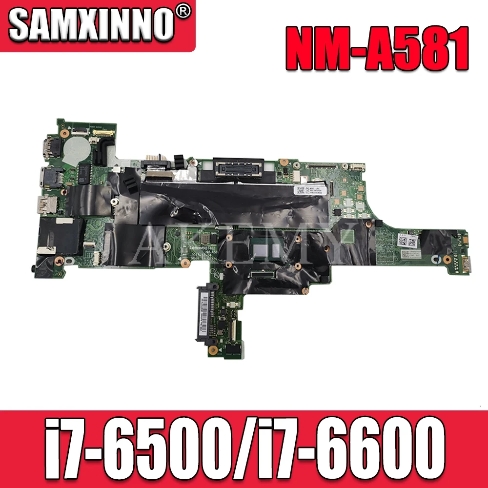 

NM-A581 материнская плата для ноутбука For Lenovo ThinkPad T460 Материнская плата ноутбука 01AW344 BT462 NM-A581 процессор i7 6600U I7-6500U 01HW835
