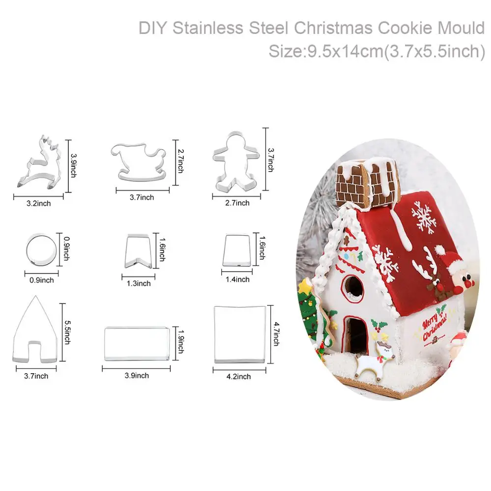 Cookie mold HUIRAN Форма для рождественского печенья рождественские украшения для дома Navidad подарок на год Рождественский Декор рождественские предметы - Цвет: Cookie mold
