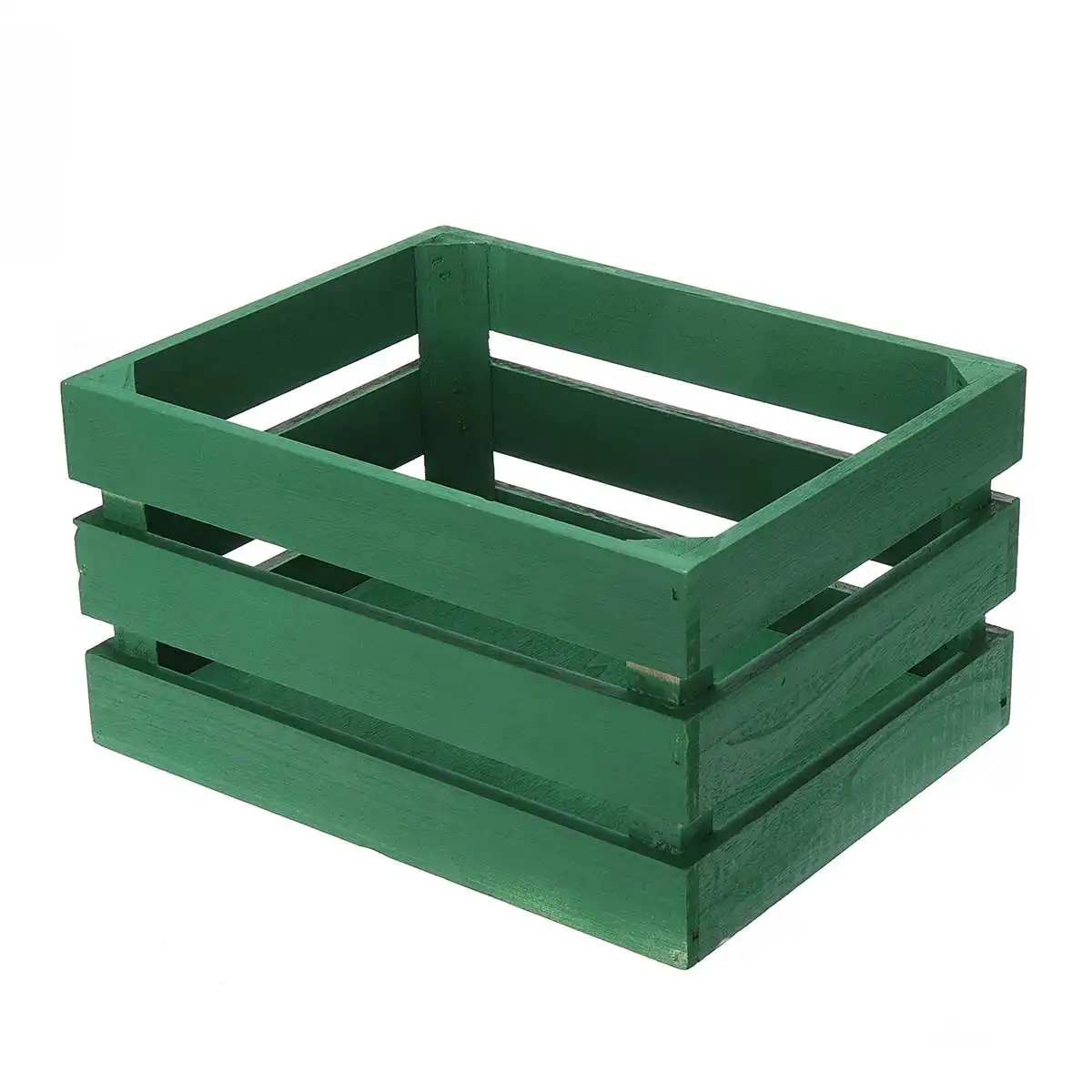 Green 8 цветов деревянный ящик для хранения Batten утолщаются фрукты украшенная коробка ящик для посуды Косметика Органайзер коробка для хранения для дома посадки - Цвет: Green