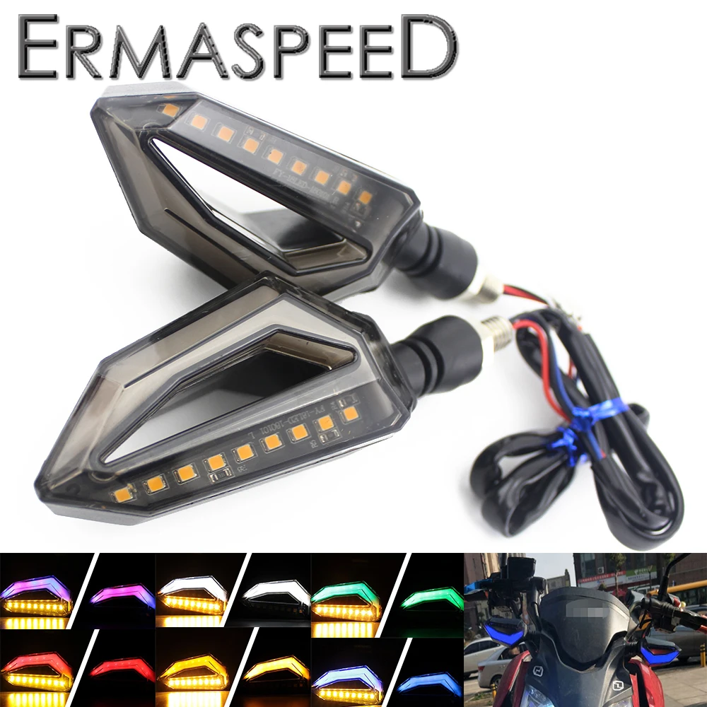 

Универсальные светодиодный поворотники для мотоциклов, сгибаемые передние и задние фонари, Водонепроницаемые ходовые огни для мотоциклов