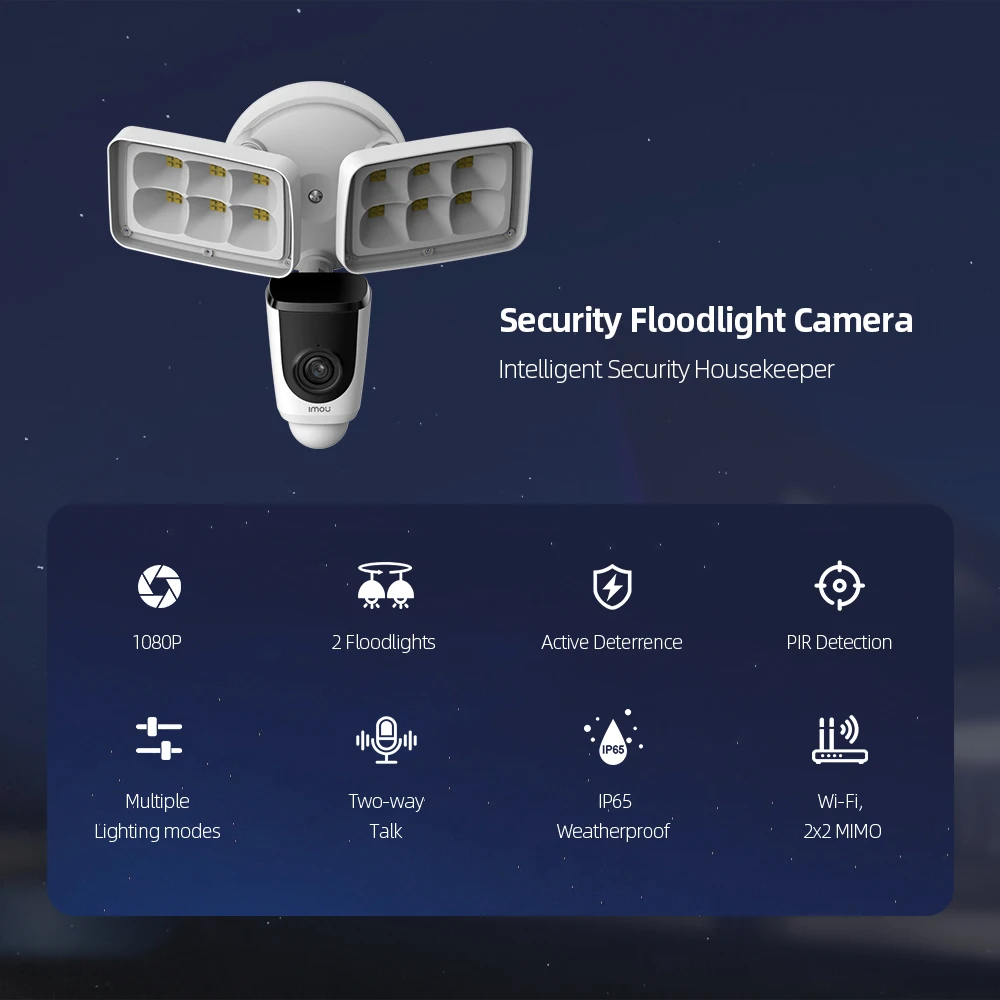 Dahua Imou IP Прожектор Камера 1080 P PIR Детекция 2 Прожекторы Открытый Всепогодный Wi-Fi