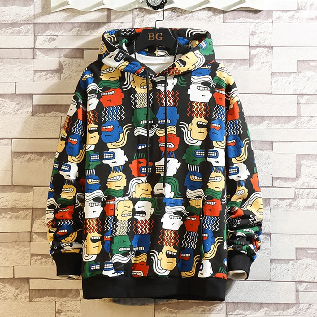 Мужская толстовка с длинным рукавом Sudadera худи принтом верхняя одежда осень зима