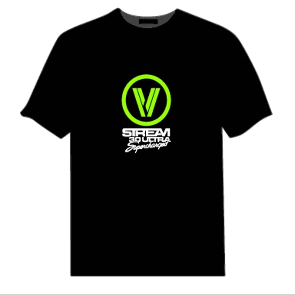 Футболка с логотипом на заказ светящаяся панель светильник ящаяся светодиодная