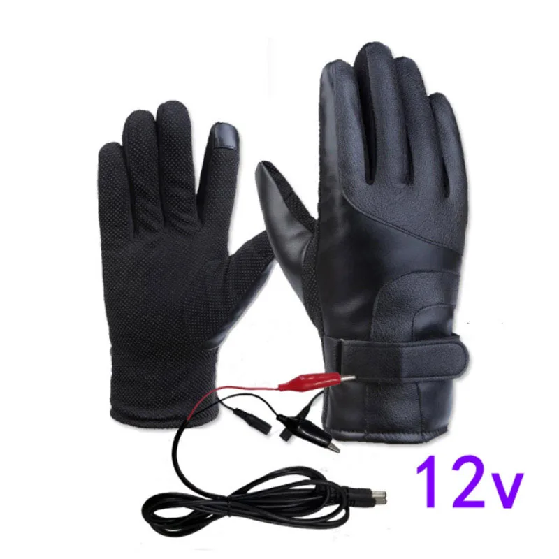 For Motorcycle 12V Новые перчатки с электрическим подогревом для мотоцикла, электровелосипеда, скутера, электровелосипеда, E-Scooter, зимние, для вождения, водонепроницаемые, Нескользящие, теплые - Цвет: For Motorcycle 12V