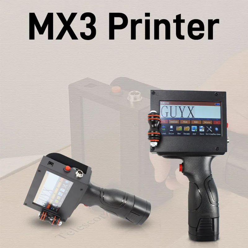 Принтер штрих кода MX3 с сенсорным экраном для этикеток/ручной струйный