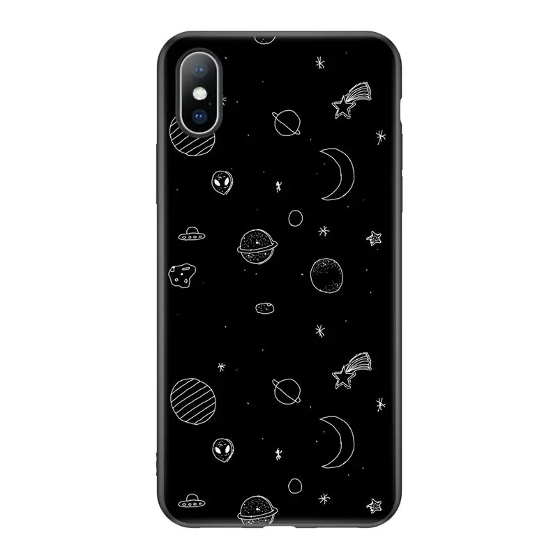 Силиконовый чехол для телефона iPhone 7 8 6 6S Plus X Stars надпись Space XR XS Max 5 5s SE Чехлы мягкая
