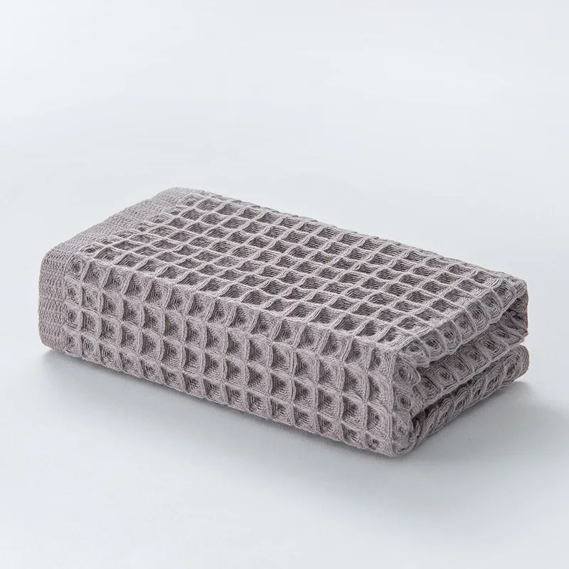 Brown 4PCS Cotton Waffle Hand Towels For Adults Plain Washcloth Face Care Bathroom Cotton Waffle Towel 34.5x74cm - Цвет: Brown