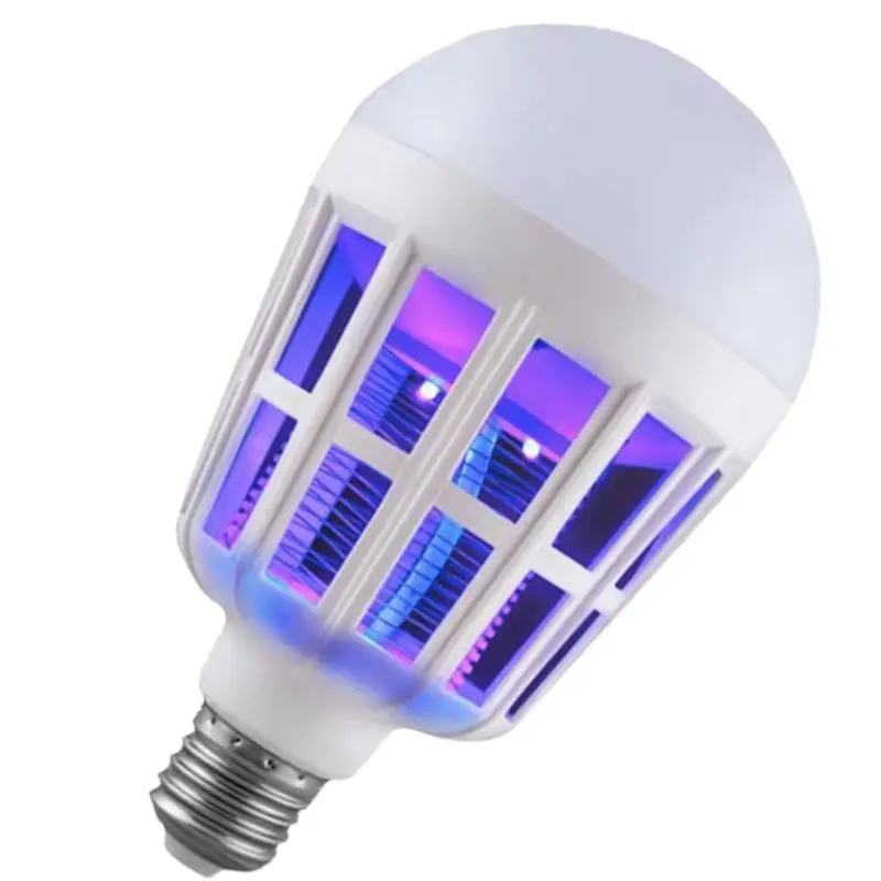 

2021 New Bug Zapper Light Bulb 2 in 1 Fly Killer Lamp E27 Led Electronic Insect Mosquito