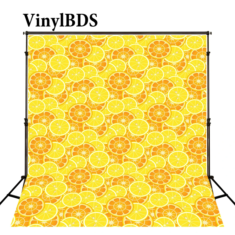 VinylBDS дети мультфильм лимонные ломтики желтые фоны ребенок свежий Портрет фон
