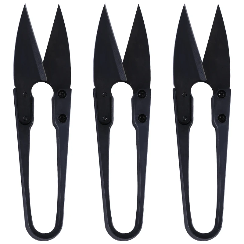 

RORGETO 3Pcs Thread Scissors Sewing Embroidery Thrum Yarn Scissors Cross Stitch Clothing Tailor V-cut Head Shear DIY Supplies