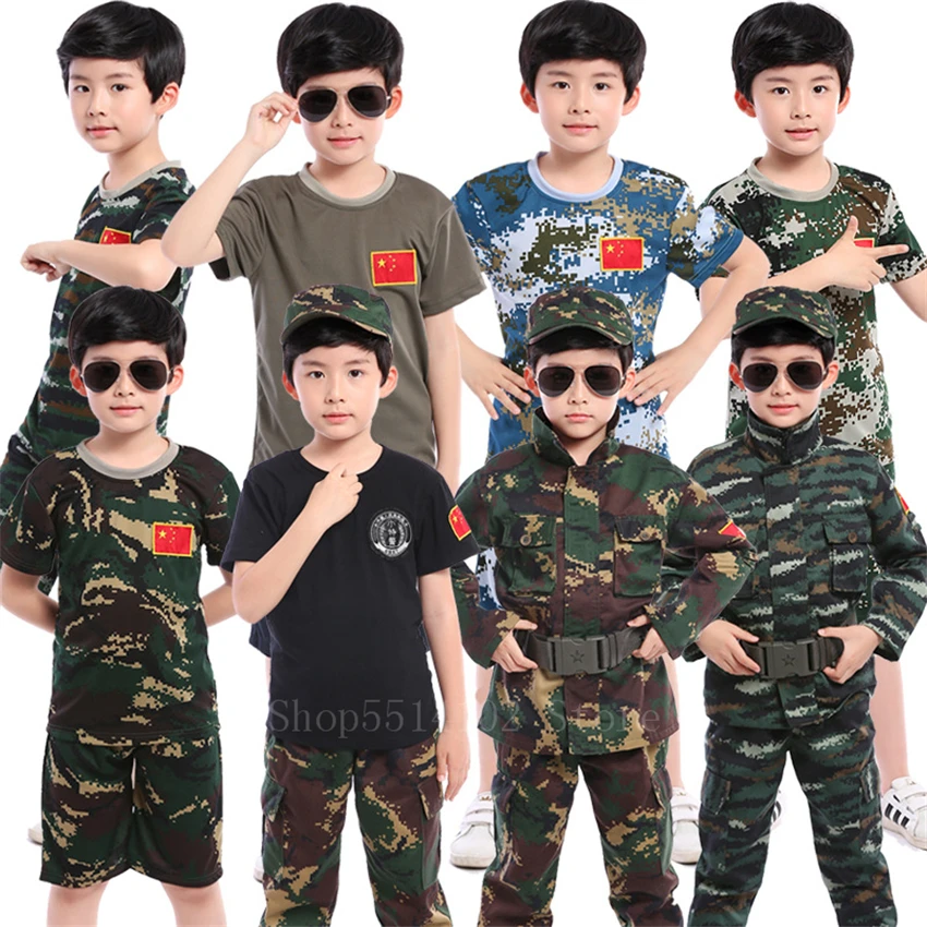 Детская армейская тренировочная форма для мальчиков и девочек Летний армейский
