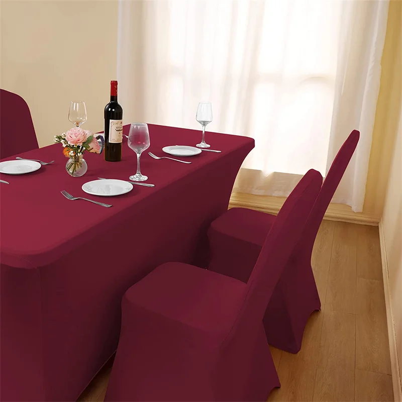 Скатерти для вечеринок из спандекса вечерние Натяжные скатерти столов 4 фута