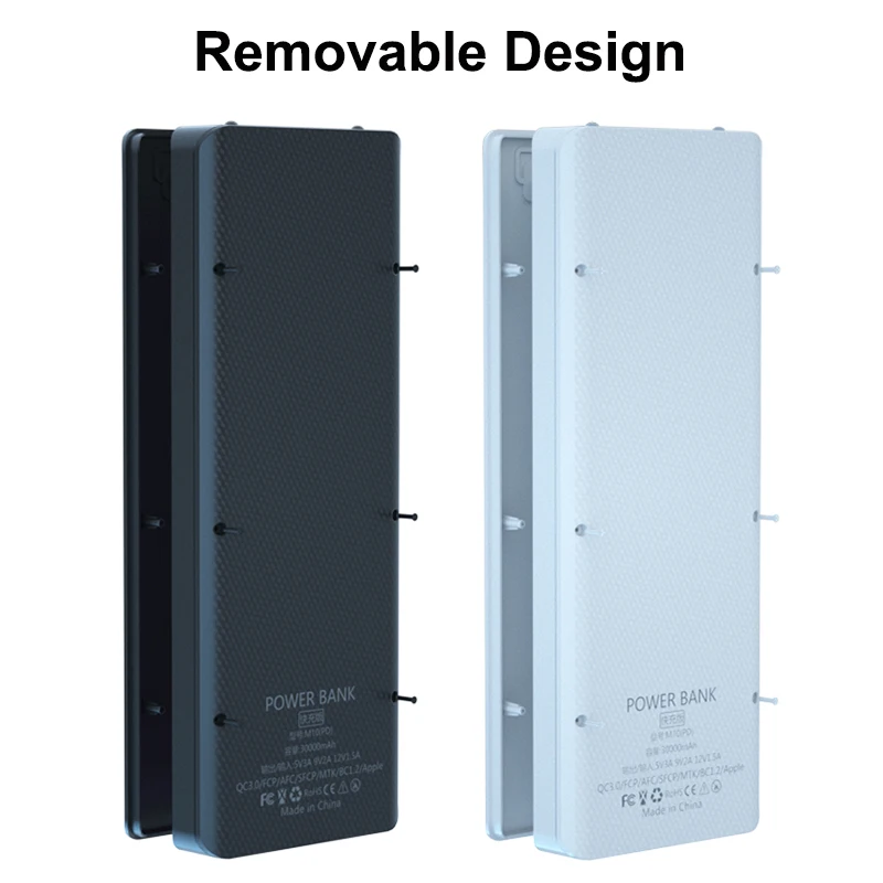 Съемный чехол для аккумулятора 10*18650 Корпус внешнего с двумя USB ЖК дисплей