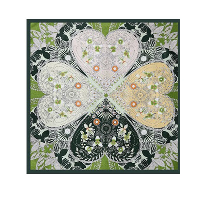 

GY Summer Green ~ 100% Mulberry Silk Green Small Square Towel All-Match Silk Scarf Temperament Silk Scarf Female