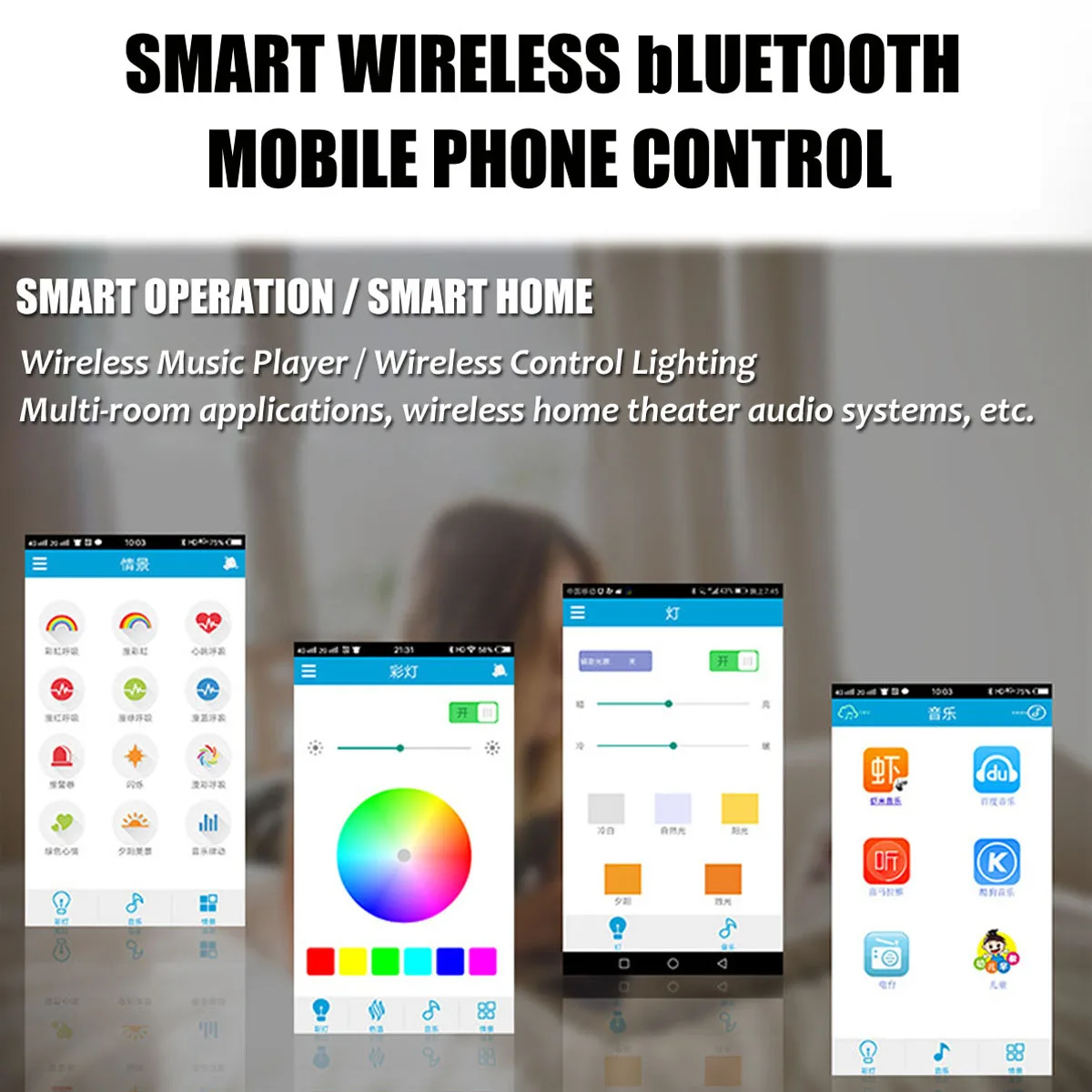 

Modern LED RGB Ceiling Lights 120W Dimming bluetooth WIFI Music Speaker Light APP Remote Control Smart Home Party Lamp 180-265v