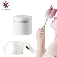 30pcs plastic empty white 50g 50ml cream jars refillable travel facial cleanser lotion cosmetic container with inner lid