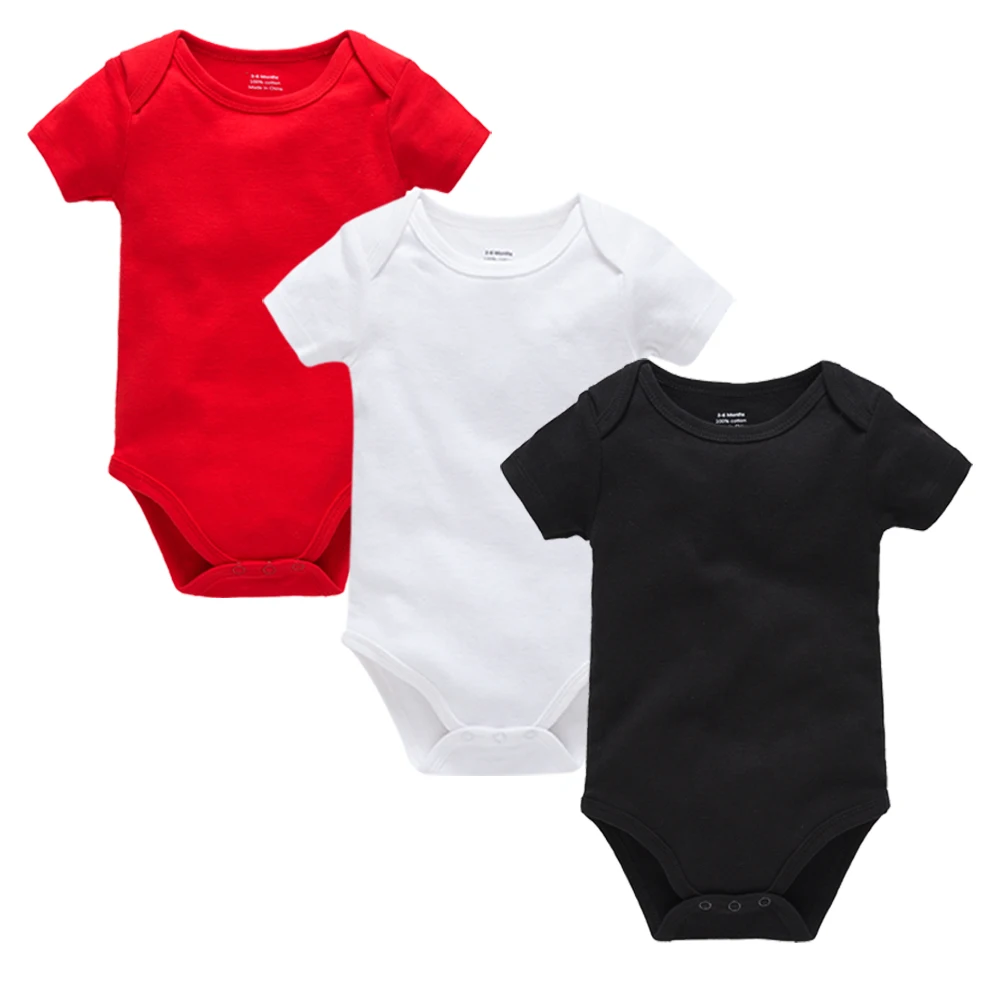 

Kavkas Baby Girl Bodysuits Cotton O-Neck Fashion Short Sleeve Solid One-Piece 0-24m Unisex Newborn Baby Jumpsuit