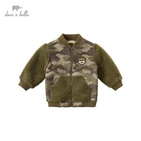 dbx15056 dave bella winter baby boys fashion patchwork print pockets coat children tops infant toddler outerwear
