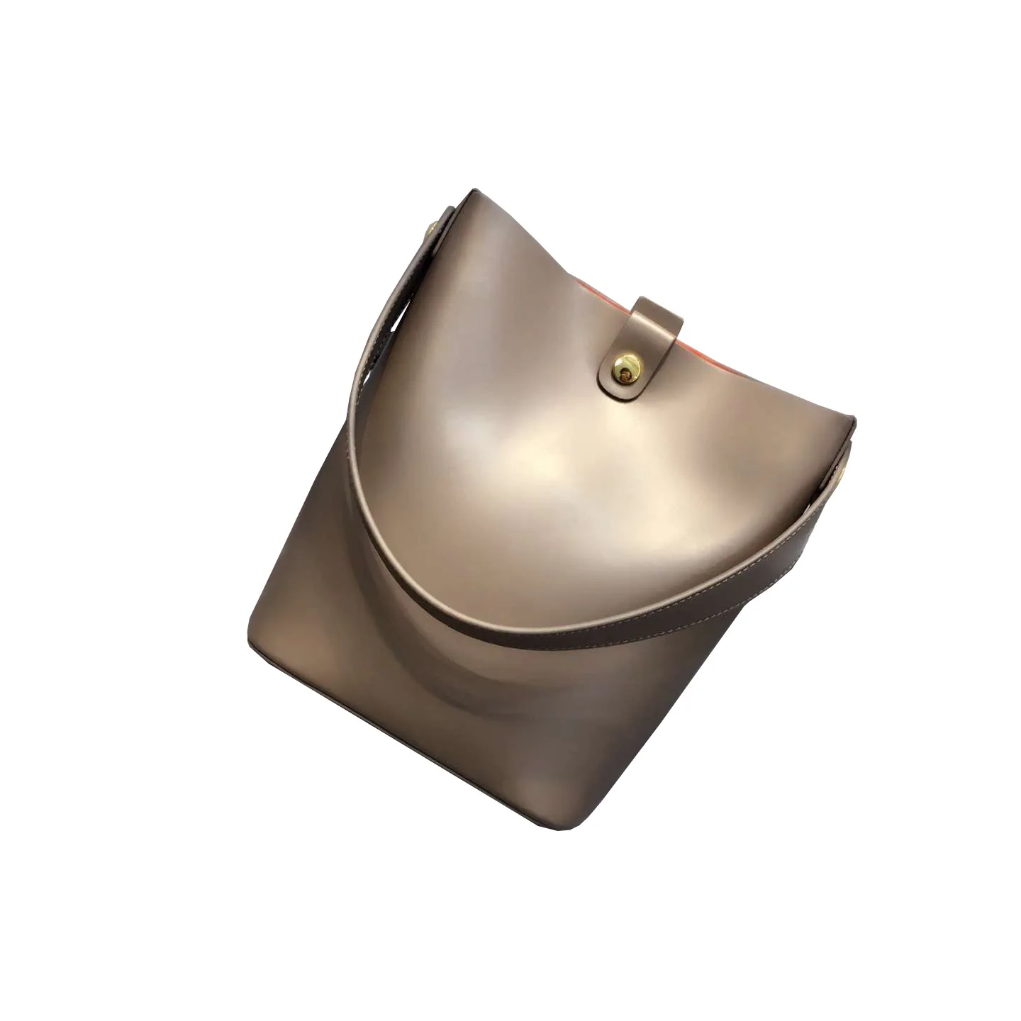 

Original niche design of leather handbag Korean version of retro slung bucket bag women's shoulder bag