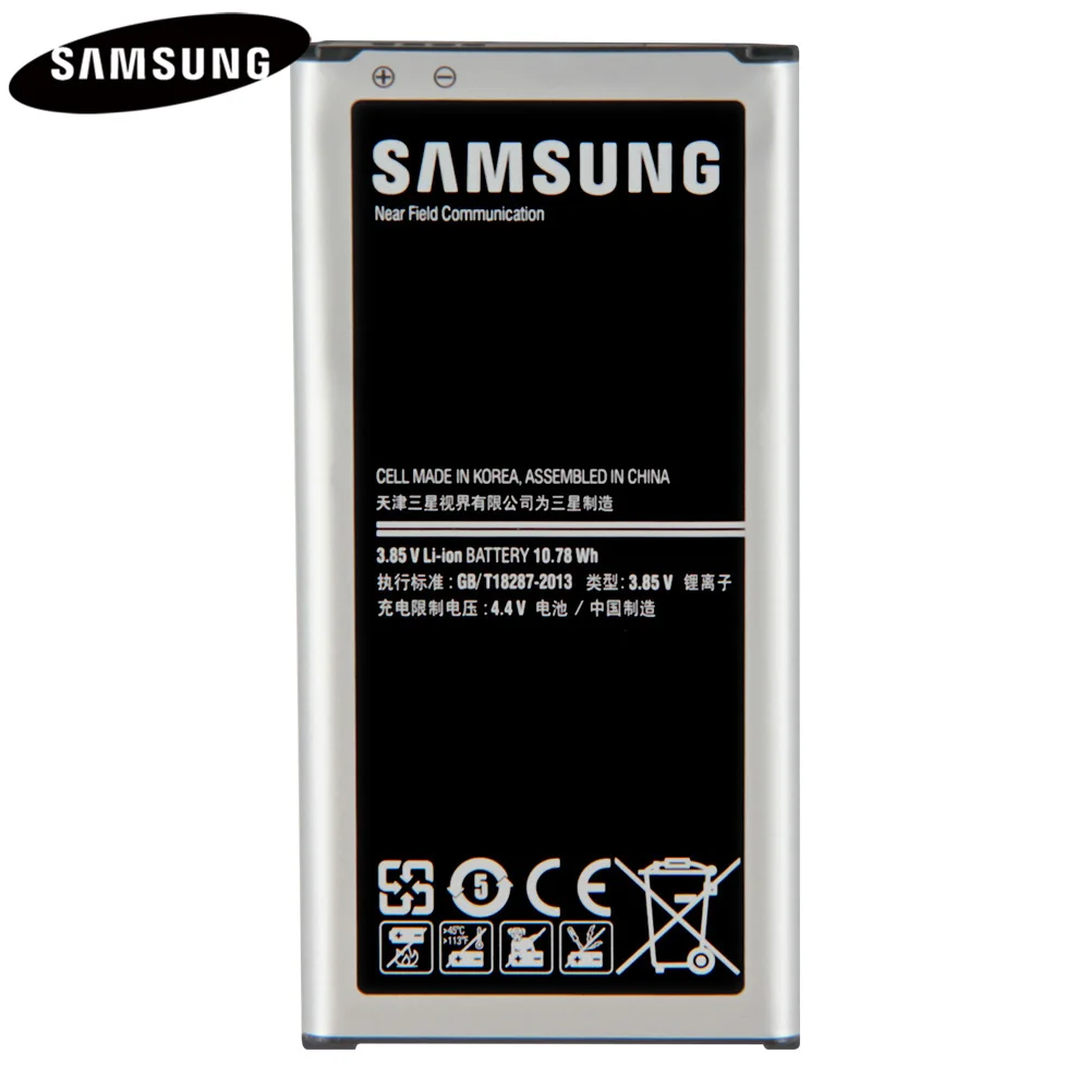 Оригинальный аккумулятор телефона EB BG900BBC BG900BBE BG900BBU для Samsung GALAXY S5 9006V 9008W 9006W G900S G900F