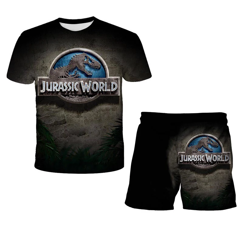 

Boys Clothing Jurassic Park 2021 Summer Anime Tshirts Fashion Hot Sale Children's Clothing Girls Set Kids T-Shirt Hip-Hop Tops