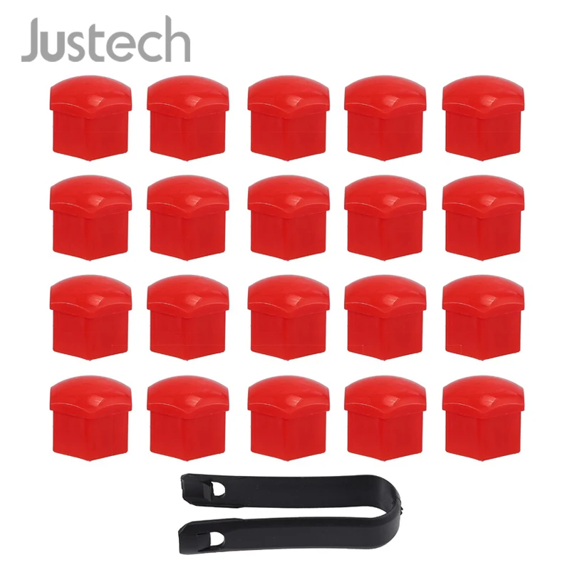 Justech 20 шт 17 мм 19 красные Автомобильные Колесные гайка с болтом крышки + инструмент