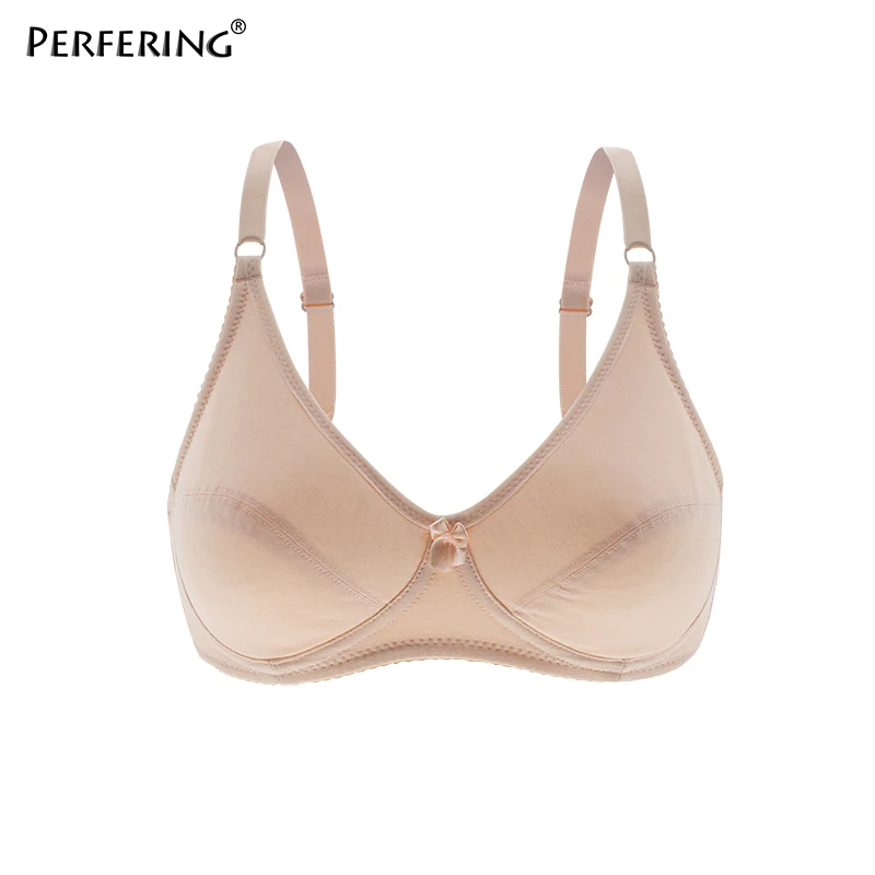 Удобный хлопковый тонкий бюстгальтер B C пуш ап Дамский однотонный без косточек