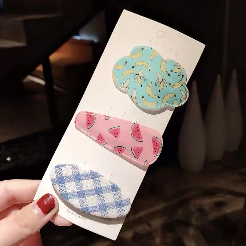 М мизм милые металлические украшения для волос девочек набор сладких фруктов