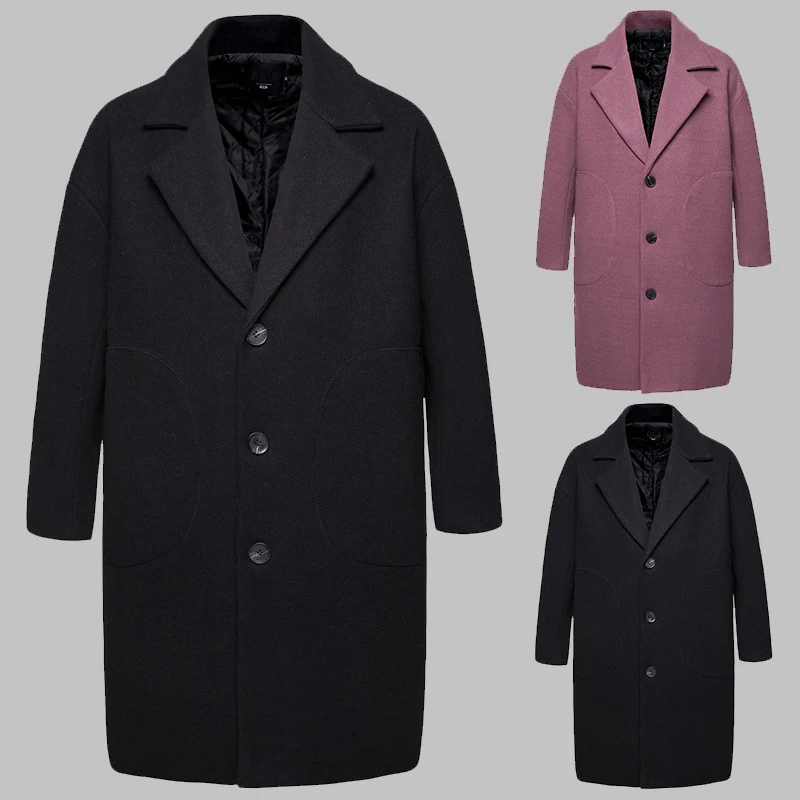 Зимняя мужская одежда мужские пальто мужское шерстяное Осеннее Модное Длинное